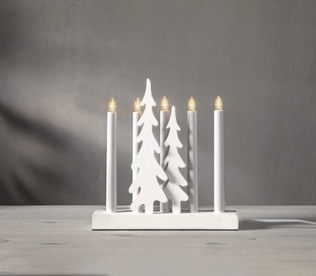 Skog Lysestake 26,5 cm - hvit - Innredning - Julepynt & helgedekorasjon - Julepynt & juledekorasjon