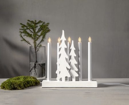 Skog Lysestake 26,5 cm - hvit - Innredning - Julepynt & helgedekorasjon - Julepynt & juledekorasjon