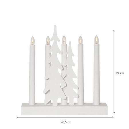 Skog Lysestake 26,5 cm - hvit - Innredning - Julepynt & helgedekorasjon - Julepynt & juledekorasjon
