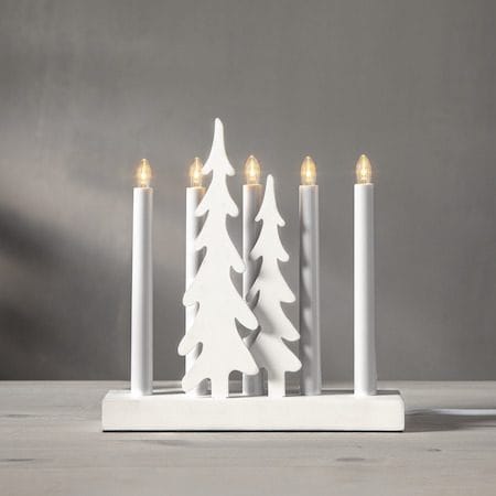 Skog Lysestake 26,5 cm - hvit - Innredning - Julepynt & helgedekorasjon - Julepynt & juledekorasjon