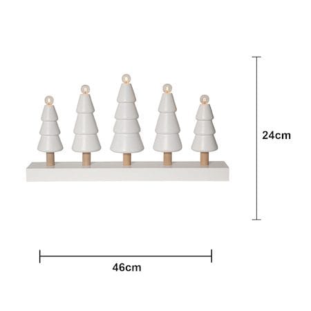 Skog lysestake 46 cm - hvit med ufargede stammer - Innredning - Julepynt & helgedekorasjon - Julepynt & juledekorasjon