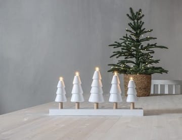 Skog lysestake 46 cm - hvit med ufargede stammer - Innredning - Julepynt & helgedekorasjon - Julepynt & juledekorasjon