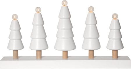 Skog lysestake 46 cm - hvit med ufargede stammer - Innredning - Julepynt & helgedekorasjon - Julepynt & juledekorasjon