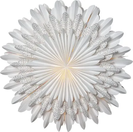 Snow Papirstjerne 50 cm, hvit med gullprikker