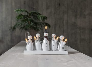Snowman lysestake 33 cm - hvit - Innredning - Julepynt & helgedekorasjon - Julepynt & juledekorasjon
