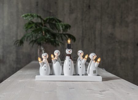 Snowman lysestake 33 cm - hvit - Innredning - Julepynt & helgedekorasjon - Julepynt & juledekorasjon
