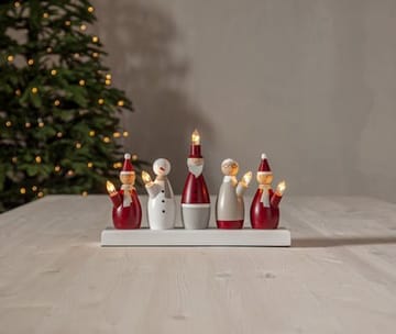 Tomtefamilj lysestake 33,5 cm - flerfarget - Innredning - Julepynt & helgedekorasjon - Julepynt & juledekorasjon
