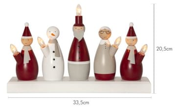 Tomtefamilj lysestake 33,5 cm - flerfarget - Innredning - Julepynt & helgedekorasjon - Julepynt & juledekorasjon