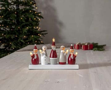 Tomtefamilj lysestake 33,5 cm - flerfarget - Innredning - Julepynt & helgedekorasjon - Julepynt & juledekorasjon