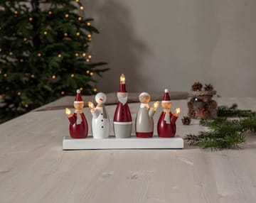 Tomtefamilj lysestake 33,5 cm - flerfarget - Innredning - Julepynt & helgedekorasjon - Julepynt & juledekorasjon