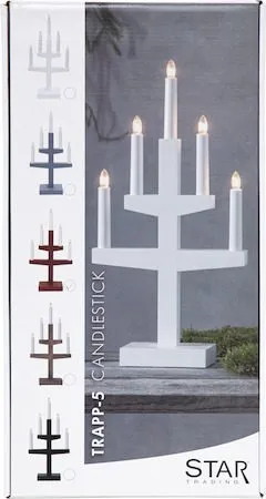Trapp lysestake 24 cm - grå - Innredning - Julepynt & helgedekorasjon - Julepynt & juledekorasjon