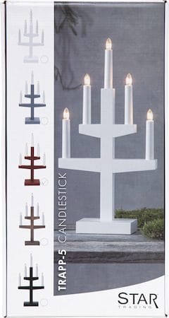 Trapp lysestake 24 cm - grå - Innredning - Julepynt & helgedekorasjon - Julepynt & juledekorasjon