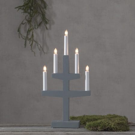 Trapp lysestake 24 cm - grå - Innredning - Julepynt & helgedekorasjon - Julepynt & juledekorasjon
