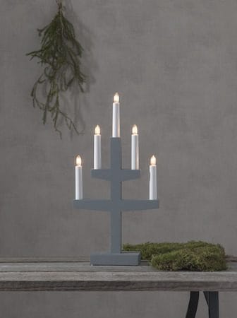 Trapp lysestake 24 cm - grå - Innredning - Julepynt & helgedekorasjon - Julepynt & juledekorasjon