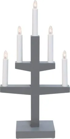 Trapp lysestake 24 cm - grå - Innredning - Julepynt & helgedekorasjon - Julepynt & juledekorasjon