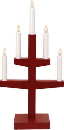 Trapp lysestake 24 cm - rød - Innredning - Julepynt & helgedekorasjon - Julepynt & juledekorasjon