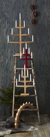 Trapp lysestake 24 cm - rød - Innredning - Julepynt & helgedekorasjon - Julepynt & juledekorasjon