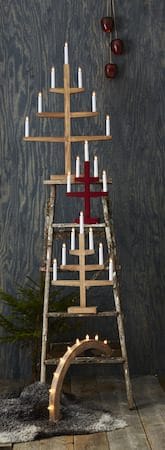 Trapp lysestake 24 cm - rød - Innredning - Julepynt & helgedekorasjon - Julepynt & juledekorasjon