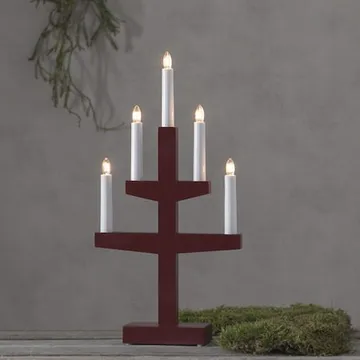 Trapp lysestake 24 cm - rød - Innredning - Julepynt & helgedekorasjon - Julepynt & juledekorasjon