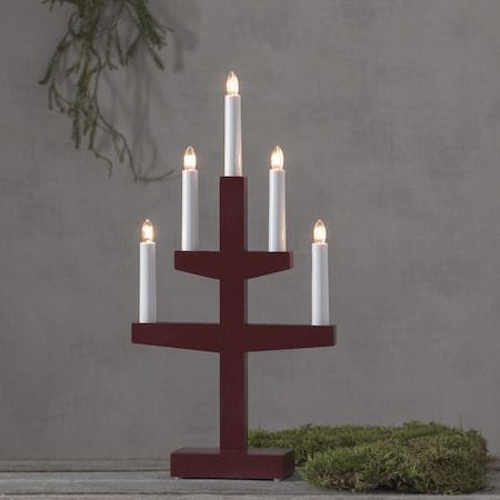 Trapp lysestake 24 cm - rød - Innredning - Julepynt & helgedekorasjon - Julepynt & juledekorasjon