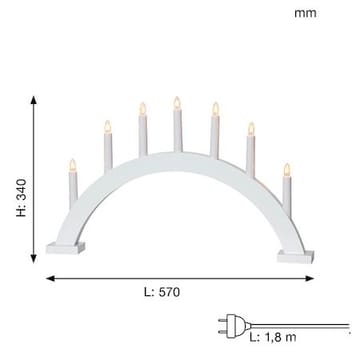 Trapp lysestake 57 cm - hvit - Innredning - Julepynt & helgedekorasjon - Julepynt & juledekorasjon