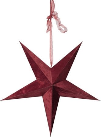 Velvet papirstjerne 60 cm - rød - Innredning - Julepynt & helgedekorasjon - Julepynt & juledekorasjon