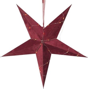 Velvet papirstjerne 60 cm - rød - Innredning - Julepynt & helgedekorasjon - Julepynt & juledekorasjon
