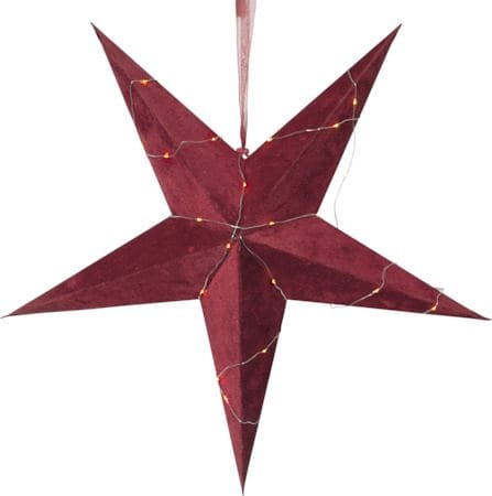 Velvet papirstjerne 60 cm - rød - Innredning - Julepynt & helgedekorasjon - Julepynt & juledekorasjon