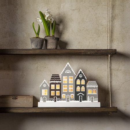 Villa lysestake 32 cm - grå - Innredning - Julepynt & helgedekorasjon - Julepynt & juledekorasjon