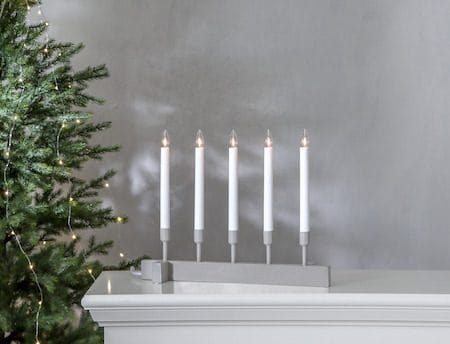 Vind Lysestake 40 cm - beige - Innredning - Julepynt & helgedekorasjon - Julepynt & juledekorasjon