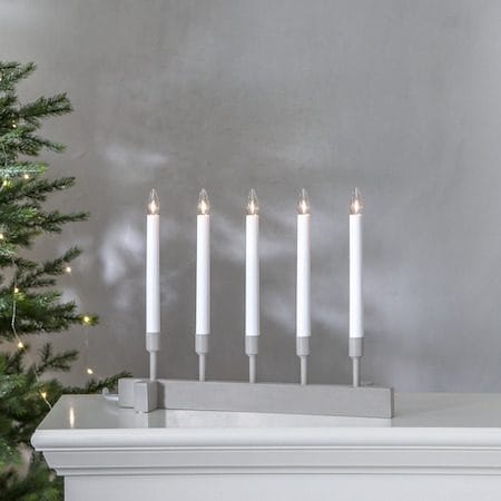 Vind Lysestake 40 cm - beige - Innredning - Julepynt & helgedekorasjon - Julepynt & juledekorasjon