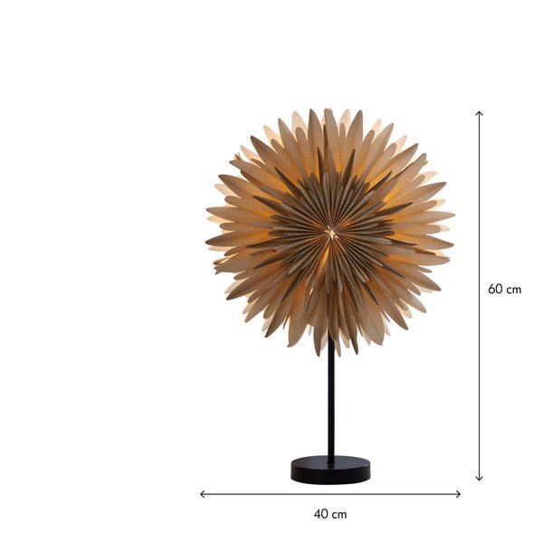 Winter Stjerne på fot 40 cm - beige med gullprikker/svart fot - Innredning - Julepynt & helgedekorasjon - Julepynt & juledekorasjon