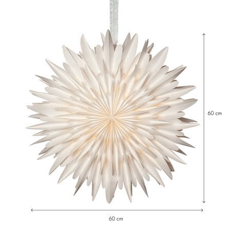 Winter Papirstjerne 60 cm - Hvit med gullprikker - Innredning - Julepynt & helgedekorasjon - Julepynt & juledekorasjon