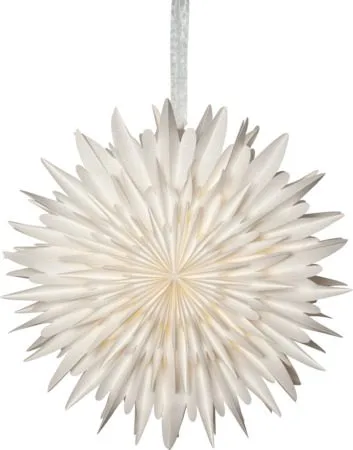 Winter Papirstjerne 60 cm, Hvit med gullprikker