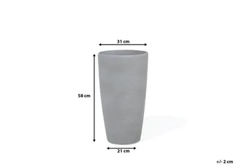 Abdera Kruka 31 cm - Grå - Hage - Dyrking & hagearbeid - Dyrking - Blomsterpotter - Store blomsterkrukker