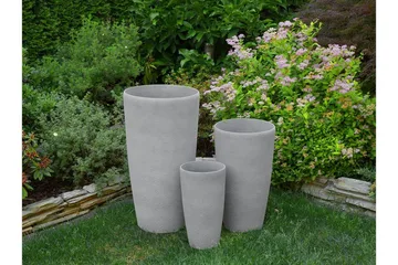 Abdera Kruka 31 cm - Grå - Hage - Dyrking & hagearbeid - Dyrking - Blomsterpotter - Store blomsterkrukker