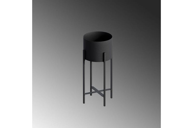 Dekorativ potte Mirven Svart 23 x 23 x 48 cm - 23 x 23 x 48 cm - Innredning - Krukker - Veggkrukke