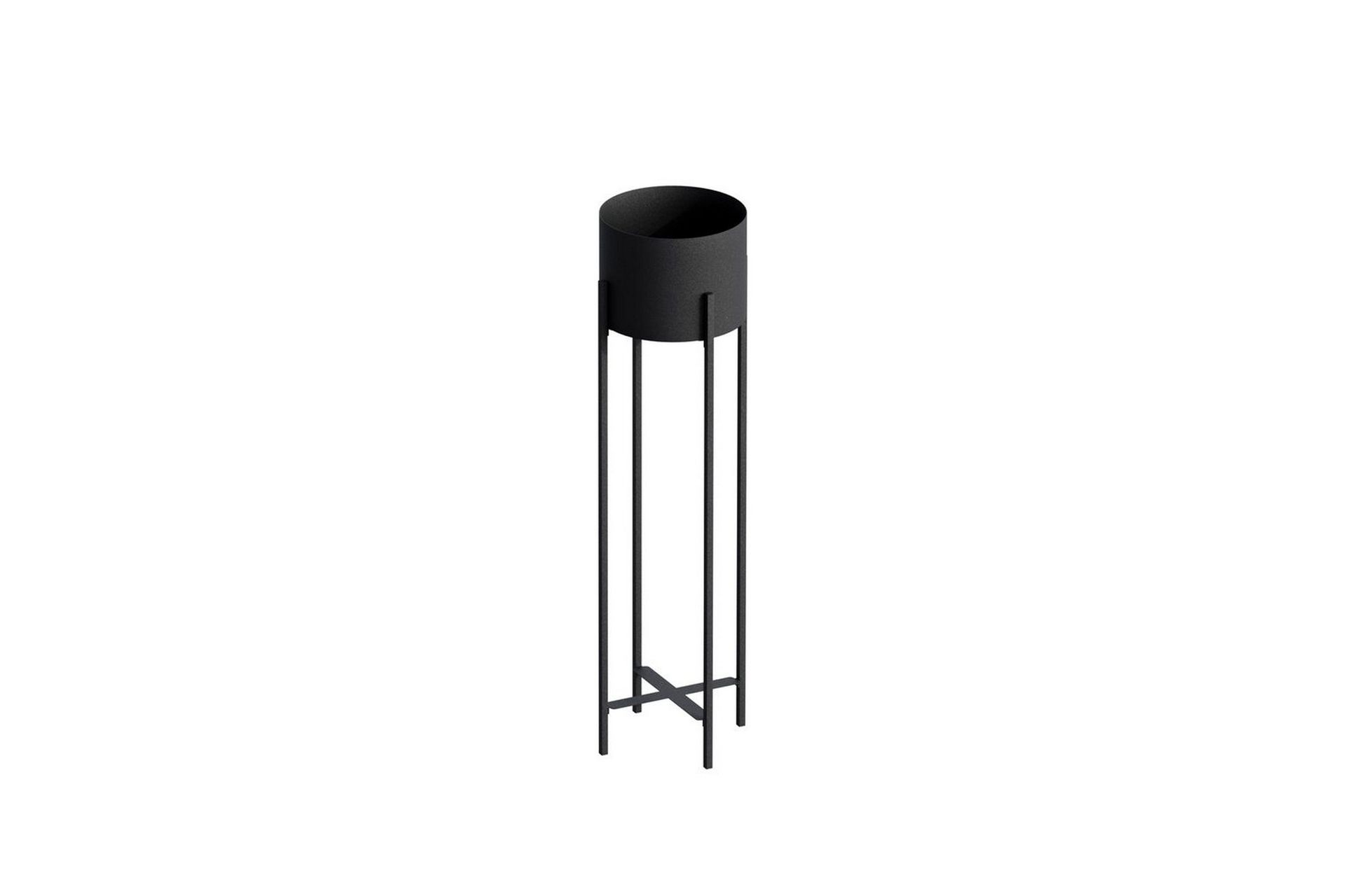 Dekorativ potte Mirven Svart 23 x 23 x 78 cm - 23 x 23 x 78 cm