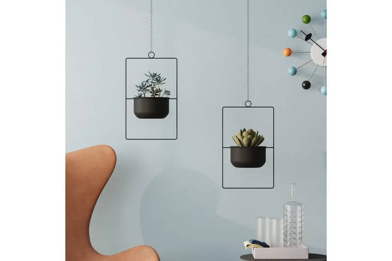 Dekorativ potte Jathen Svart - Svart - Innredning - Krukker - Veggkrukke