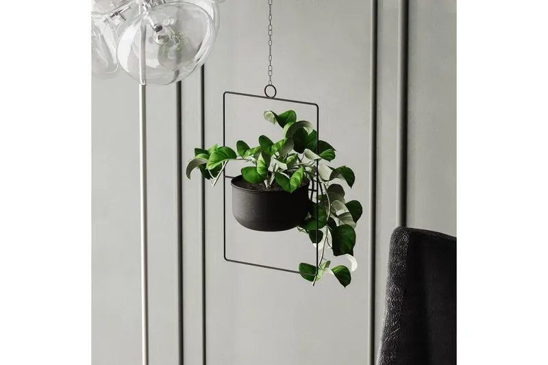 Dekorativ potte Jathen Svart - Svart - Innredning - Krukker - Veggkrukke