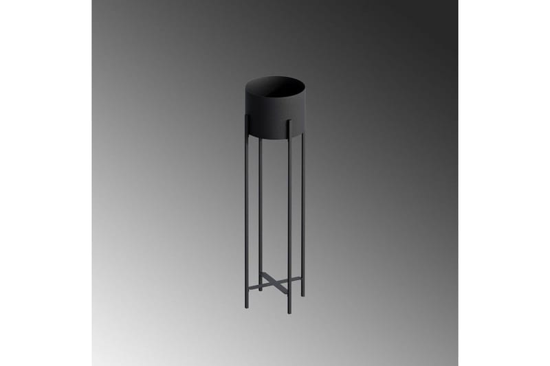 Dekorativ potte Mirven Svart 23 x 23 x 78 cm - 23 x 23 x 78 cm - Innredning - Krukker