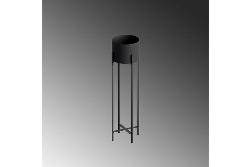 Dekorativ potte Mirven Svart 23 x 23 x 78 cm - 23 x 23 x 78 cm - Innredning - Krukker - Veggkrukke