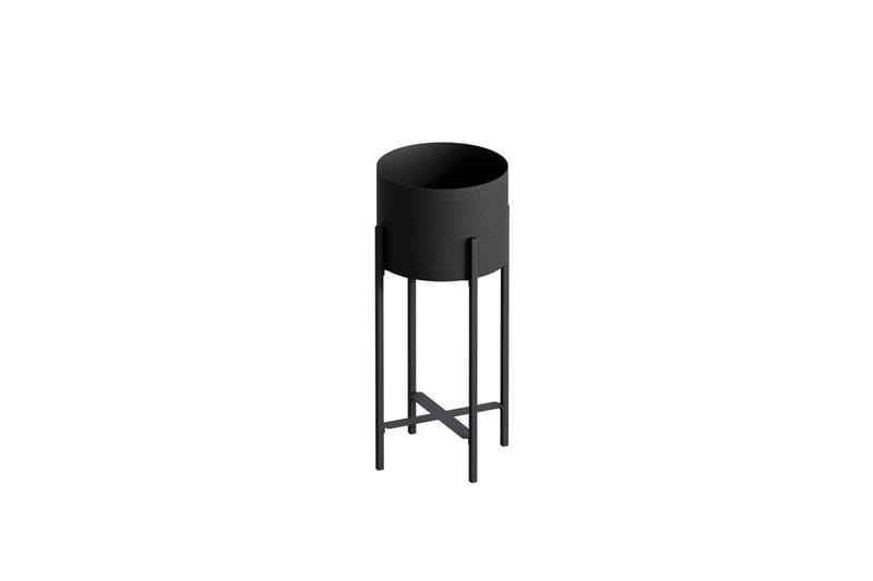 Dekorativ potte Mirven Svart 23 x 23 x 48 cm - 23 x 23 x 48 cm - Innredning - Krukker - Veggkrukke