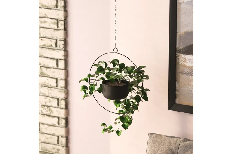 Dekorativ potte Velmor Svart - Svart - Innredning - Krukker - Veggkrukke