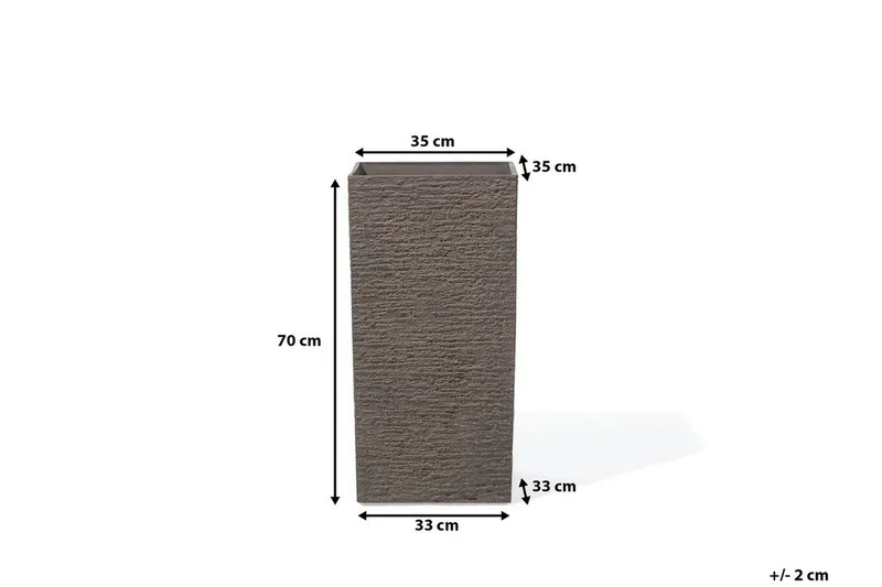 Gaza Krukke 35 cm - Brun - Hage - Dyrking & hagearbeid - Dyrking - Blomsterpotter - Store blomsterkrukker