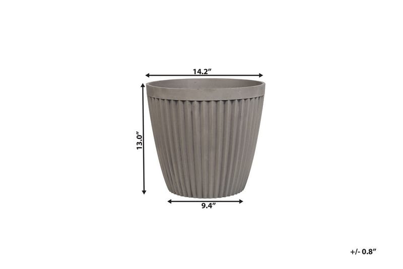 Poka Krukke 36 cm - Grå - Innredning - Krukker