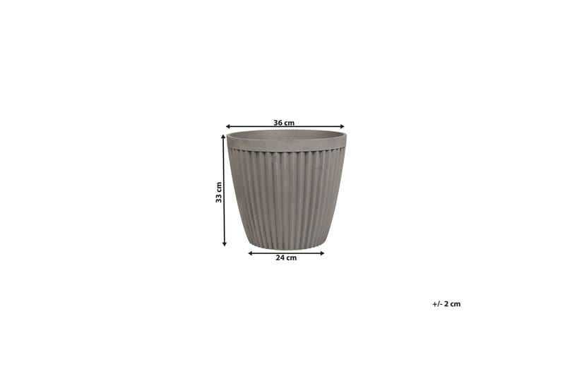 Poka Krukke 36 cm - Grå - Innredning - Krukker