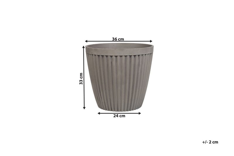 Poka Krukke 36 cm - Grå - Innredning - Krukker