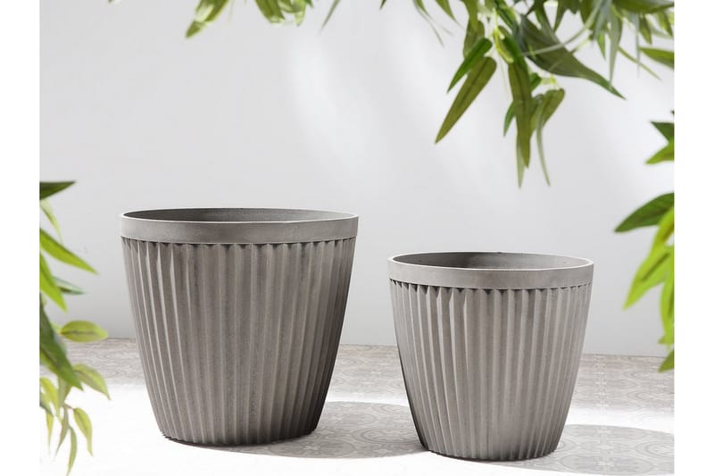 Poka Krukke 44 cm - Grå - Innredning - Krukker