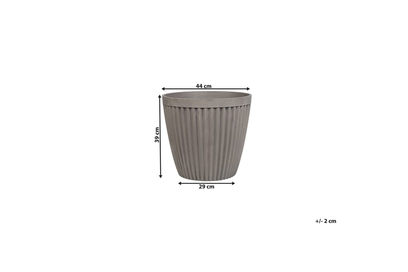 Poka Krukke 44 cm - Grå - Innredning - Krukker